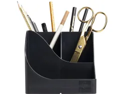 Pot a crayons exacompta pen-wave neo deco 5 compartiments coloris noir