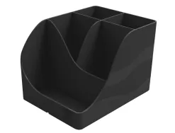 Pot a crayons exacompta pen-wave neo deco 5 compartiments coloris noir