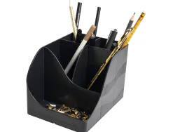 Pot a crayons exacompta pen-wave neo deco 5 compartiments coloris noir