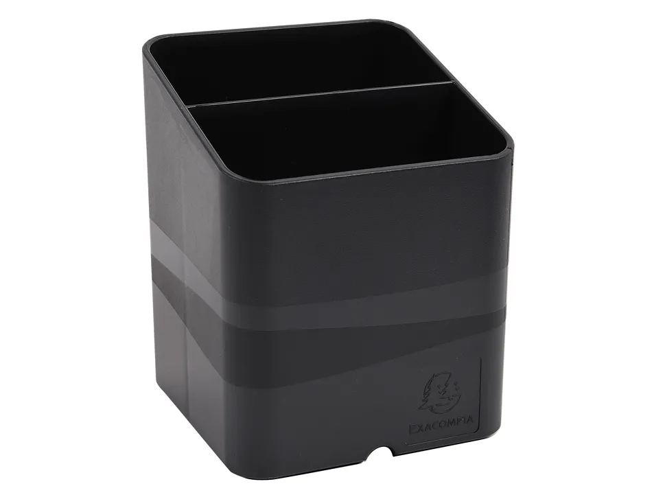 Pot a crayons exacompta pen-cube magnetique 2 compartiments coloris noir