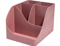 Pot a crayons exacompta pen-wave skandi 5 compartiments coloris vieux rose