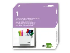 Pot a crayons liderpapel plastique magnetique 125x75x40 mm blanc