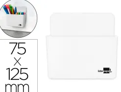 Pot a crayons liderpapel plastique magnetique 125x75x40 mm blanc