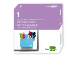Pot a crayons liderpapel plastique magnetique 125x75x40 mm bleu