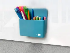 Pot a crayons liderpapel plastique magnetique 125x75x40 mm bleu
