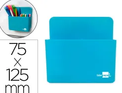 Pot a crayons liderpapel plastique magnetique 125x75x40 mm bleu
