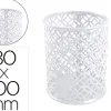 Pot a crayons q-connect motif metallique hauteur 100 mm diametre 80mm coloris blanc