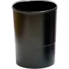 Pot a crayons q-connect plastique hauteur 100mm diamètre 75mm coloris noir opaque