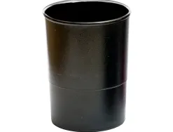 Pot a crayons q-connect plastique hauteur 100mm diamètre 75mm coloris noir opaque