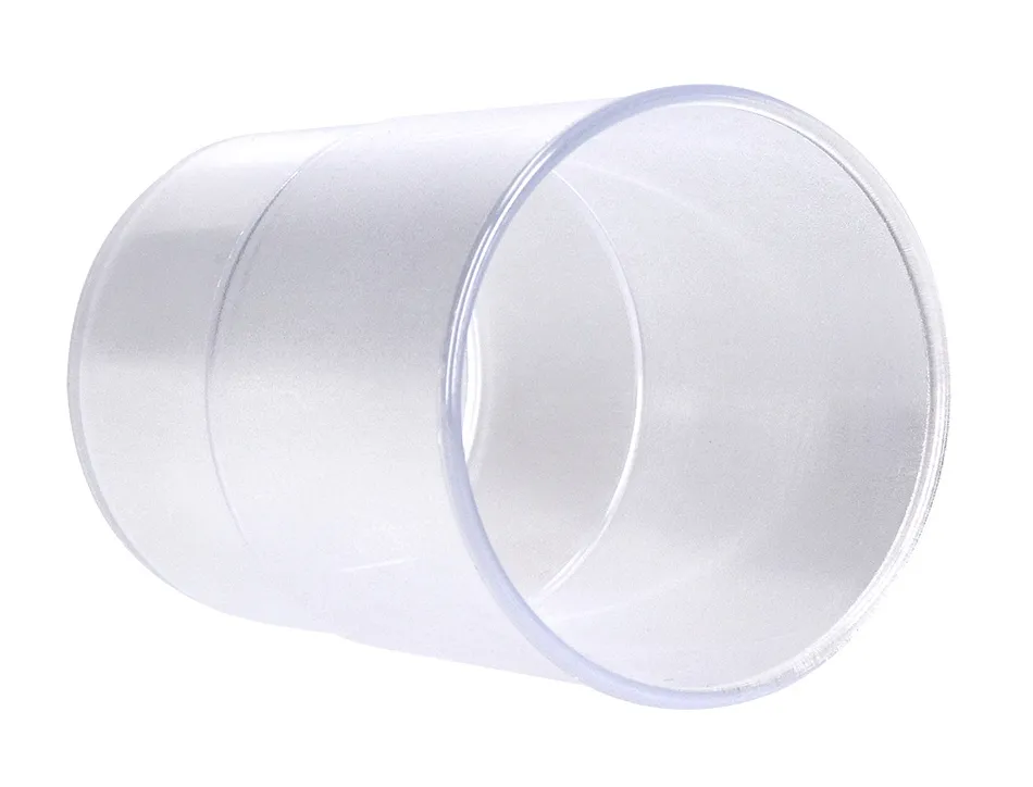 Pot a crayons q-connect plastique diametre 75mm hauteur 100mm coloris transparent