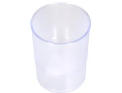 Pot a crayons q-connect plastique diametre 75mm hauteur 100mm coloris transparent