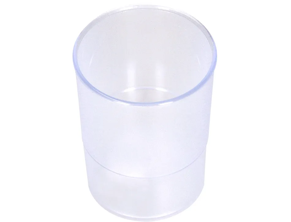 Pot a crayons q-connect plastique diametre 75mm hauteur 100mm coloris transparent