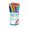 Pot crayons colors 3.0 giotto forme hexagonale bois 18cm mine de 3mm 84 unites coloris assortis