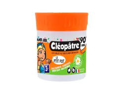 Pot de colle blanche cleopatre en pate de 35gr a l'odeur d'amande avec spatule
