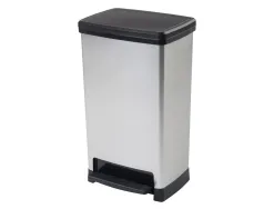 Poubelle cep tri elite double utilisation 1 ou 2 sac ouverture pedale capacite 50l coloris gris