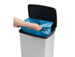 Poubelle cep tri elite double utilisation 1 ou 2 sac ouverture pedale capacite 50l coloris gris