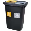 Poubelle coldis atrium duo 2 seaux 45l coloris noir