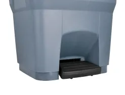 Poubelle conteneur q-connect plastique avec couvercle et pedale capacite 30l dim 395x395x420mm coloris gris
