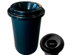Poubelle donuts coldis 50l avec couvercle grande ouverture sans contact