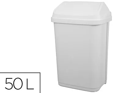 Poubelle plastique à couvercle basculant 50l