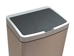 Poubelle q-connect metallique ouverture automatique capacite 60l