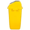 Poubelle q-connect plastique couvercle basculant ouverture facile 2 poignees 20l 340x240x450mm coloris jaune