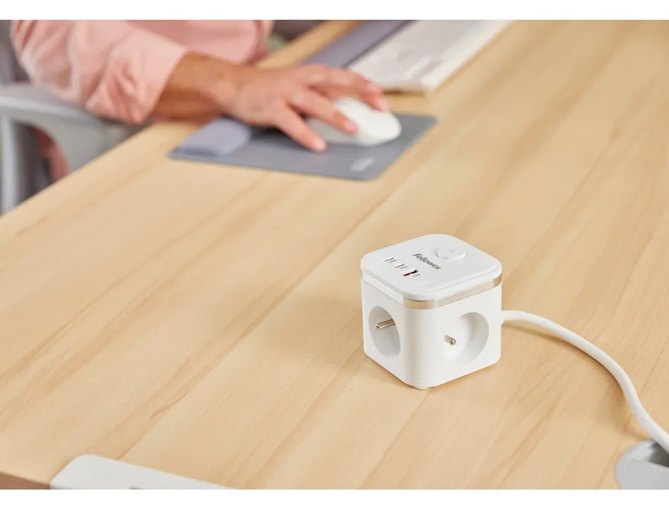 Power cube fellowes multiprises coloris blanc