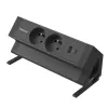 Power desk 2 fellowes multiprises coloris noir