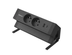 Power desk 2 fellowes multiprises coloris noir