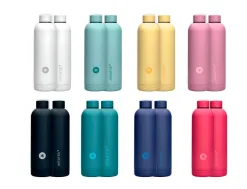 Presentoir antartik bouteille isotherme acier inoxydable sans bpa 500ml coloris assortis 8 unites