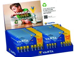Presentoir comptoir varta pile longlife power 6+2 blister 10xaaa/lr03 + 13xaa/lr6