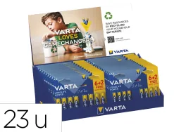 Presentoir comptoir varta pile longlife power 6+2 blister 10xaaa/lr03 + 13xaa/lr6