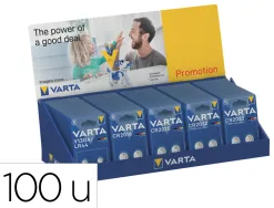 Presentoir comptoir varta pile lithium blister assortis 100 unites