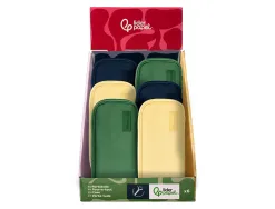 Presentoir de 6 trousses liderpapel funky 3 fermetures eclair 400x220x230mm