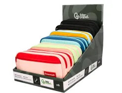 Presentoir de 6 trousses liderpapel duo 2 fermetures eclair avec poche a l'avant dim 300x230x385mm