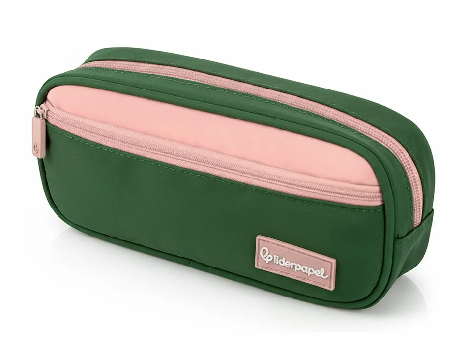 Presentoir de 6 trousses liderpapel duo 2 fermetures eclair avec poche a l'avant dim 300x230x385mm