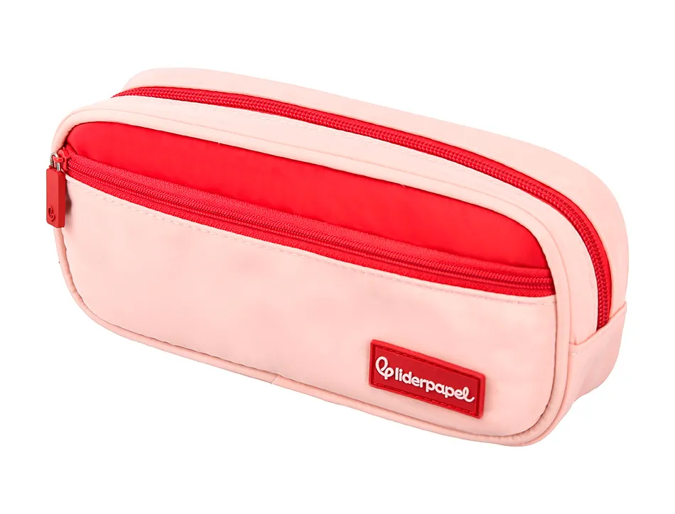 Presentoir de 6 trousses liderpapel duo 2 fermetures eclair avec poche a l'avant dim 300x230x385mm