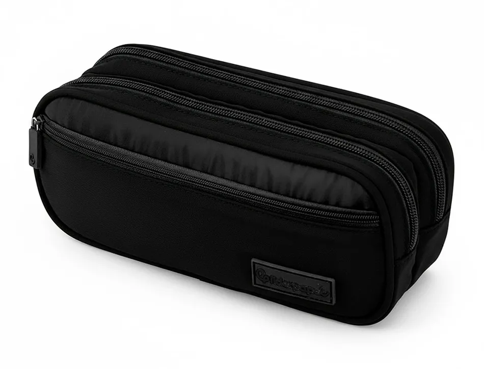 Presentoir de 5 trousses liderpapel duo 3 fermetures eclair avec poche a l'avant 300x230x385mm