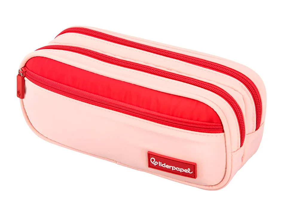 Presentoir de 5 trousses liderpapel duo 3 fermetures eclair avec poche a l'avant 300x230x385mm