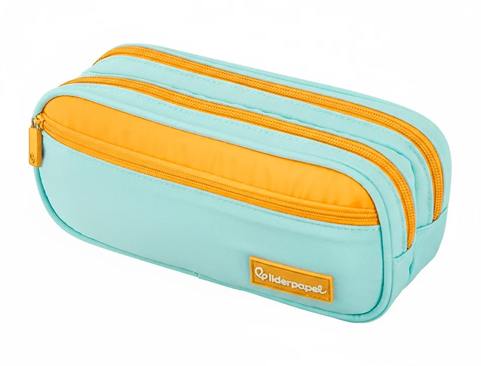 Presentoir de 5 trousses liderpapel duo 3 fermetures eclair avec poche a l'avant 300x230x385mm