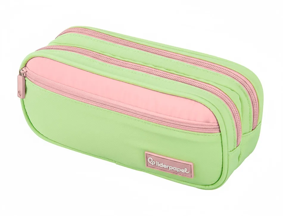 Presentoir de 5 trousses liderpapel duo 3 fermetures eclair avec poche a l'avant 300x230x385mm