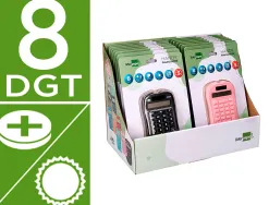 Presentoir liderpapel calculatrice de poche xf44 8 chiffres solaire et piles 94x59,5x10,5mm coloris