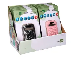 Presentoir liderpapel calculatrice de poche xf44 8 chiffres solaire et piles 94x59,5x10,5mm coloris