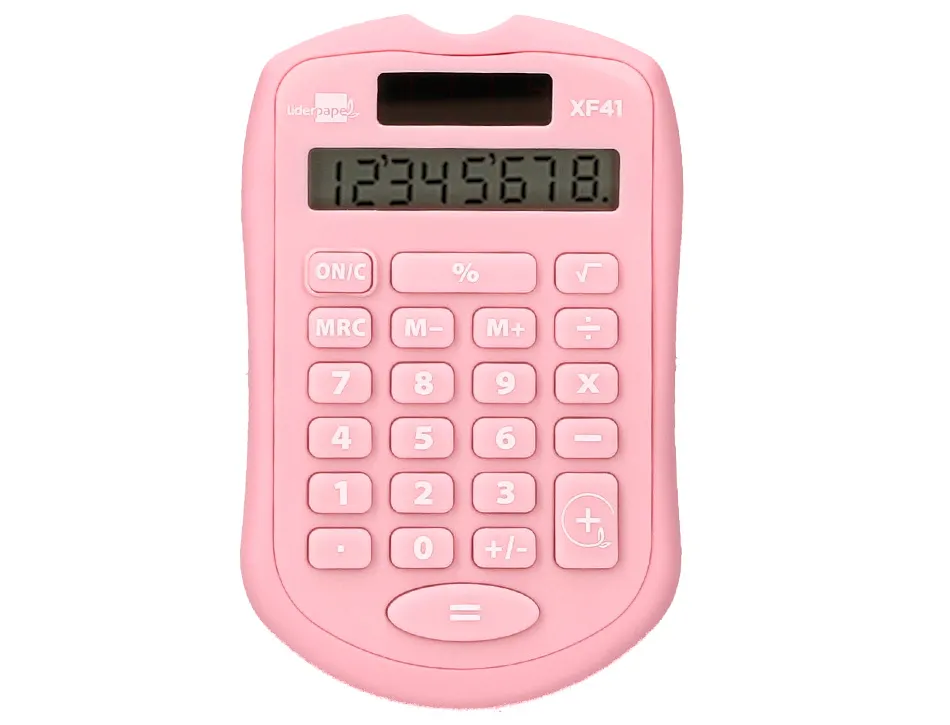 Presentoir liderpapel calculatrice de poche xf44 8 chiffres solaire et piles 94x59,5x10,5mm coloris