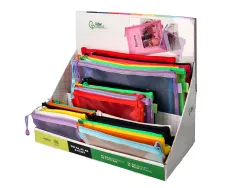 Presentoir liderpapel pochette zip multiusage tailles et coloris assortis 40 unites