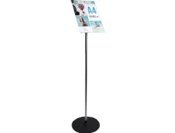 Presentoir pied exacompta aluminium vertical a4 coloris noir