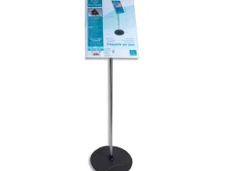 Presentoir pied exacompta aluminium vertical a3 coloris noir