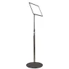 Presentoir sur pied tarifold magneto support metal hauteur 63 a 115cm coloris noir
