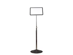 Presentoir sur pied tarifold magneto support metal hauteur 63 a 115cm coloris noir
