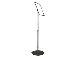 Presentoir sur pied tarifold magneto support metal hauteur 63 a 115cm coloris noir